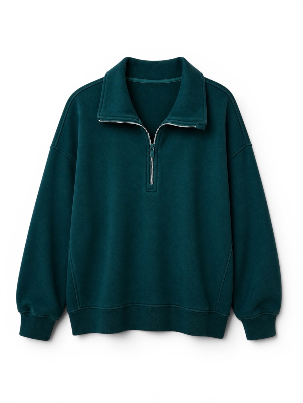 Lululemon Thick Fleece Half Zip Funnel Neck Pullover Teal XL